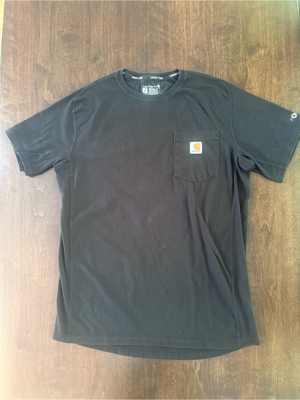 Carhartt Force Men’s Black Relaxed Fit Short Sleeve Pocket T Shirt M